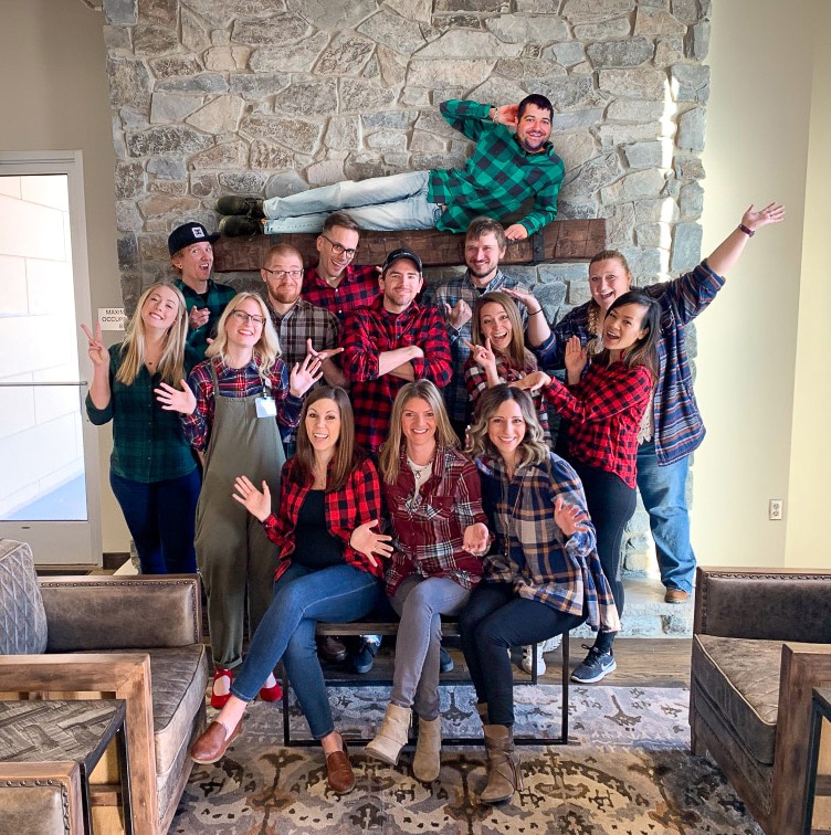 Flannel Friday with Luke on the mantel